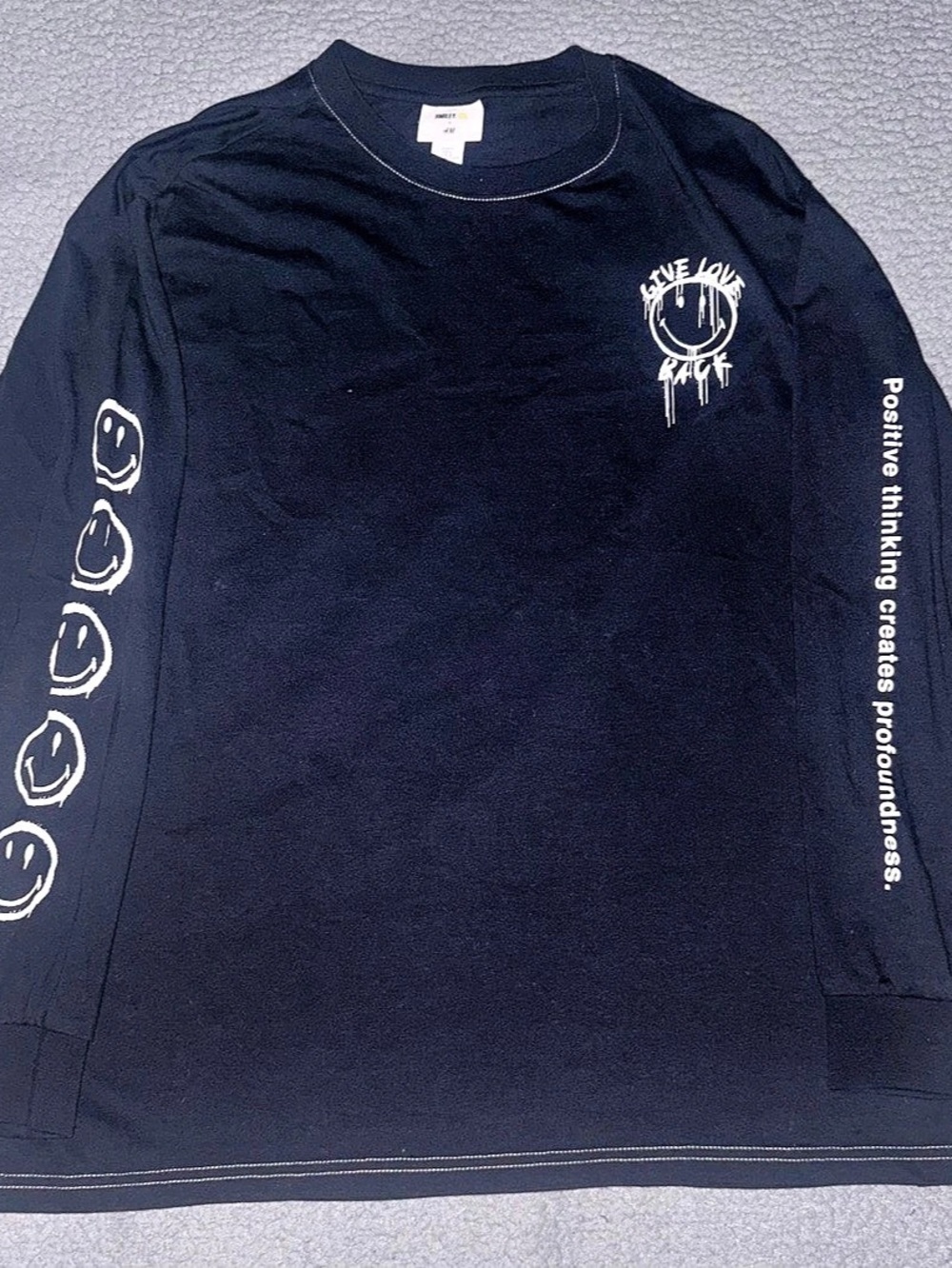 H&M Smiley x H&M Give Love Back Long Sleeve T-Shirt Give Love Back Long Sleeve
